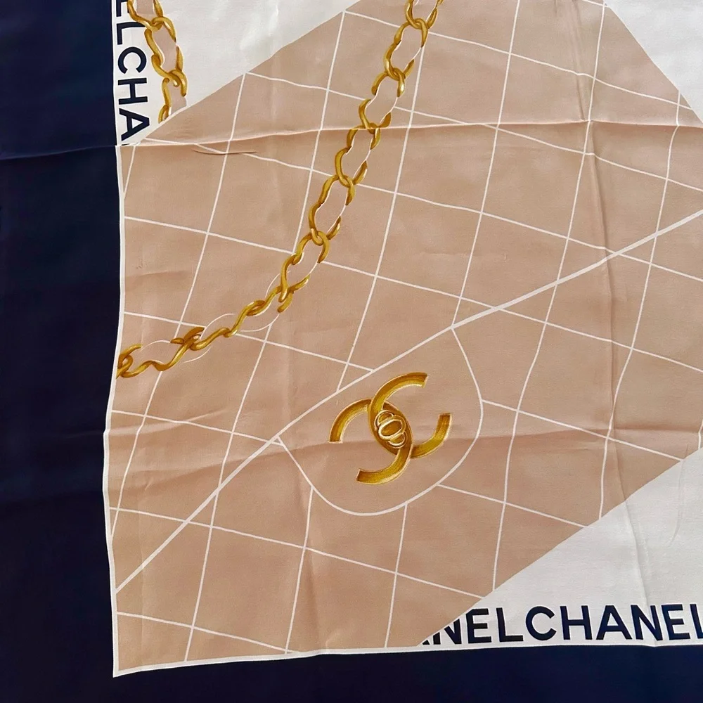 Chanel Silk Scarf Excellent